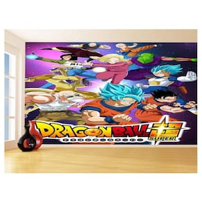 Papel De Parede 3D Dragon Ball Goku Vegeta Anime 3,5M Dbz03