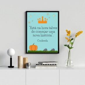 Quadro Decorativo 45x34cm - Moldura Preta - Brilhante