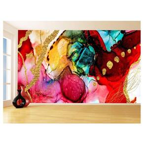 Papel De Parede 3D Estilo Marmore Tintas Cores 3,5M Mbr123