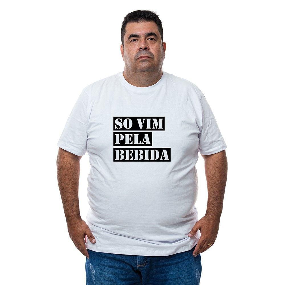 Camisa Plus Size Masculina Algodao Confortavel So Vim Pela Cerveja Com Abridor De Garrafas Praia