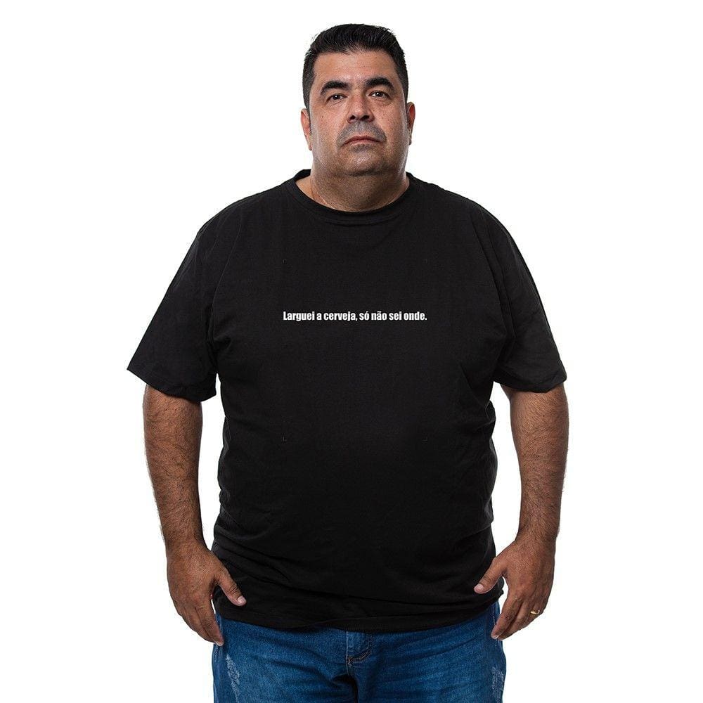 Camiseta Masculina Algodao Plus Size Larguei A Ceveja So Nao Sei Onde Com Abridor De Garrafas