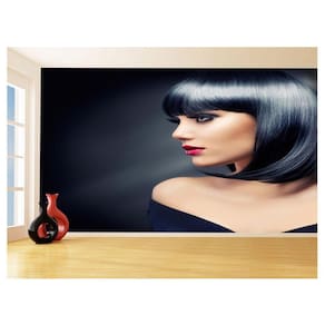 Papel De Parede 3D Salão De Beleza Corte Cabelo 3,5M Slb11