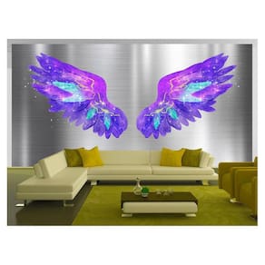 Papel De Parede 3D Arte Asas Selfie Insta Cores 3,5M Tra226
