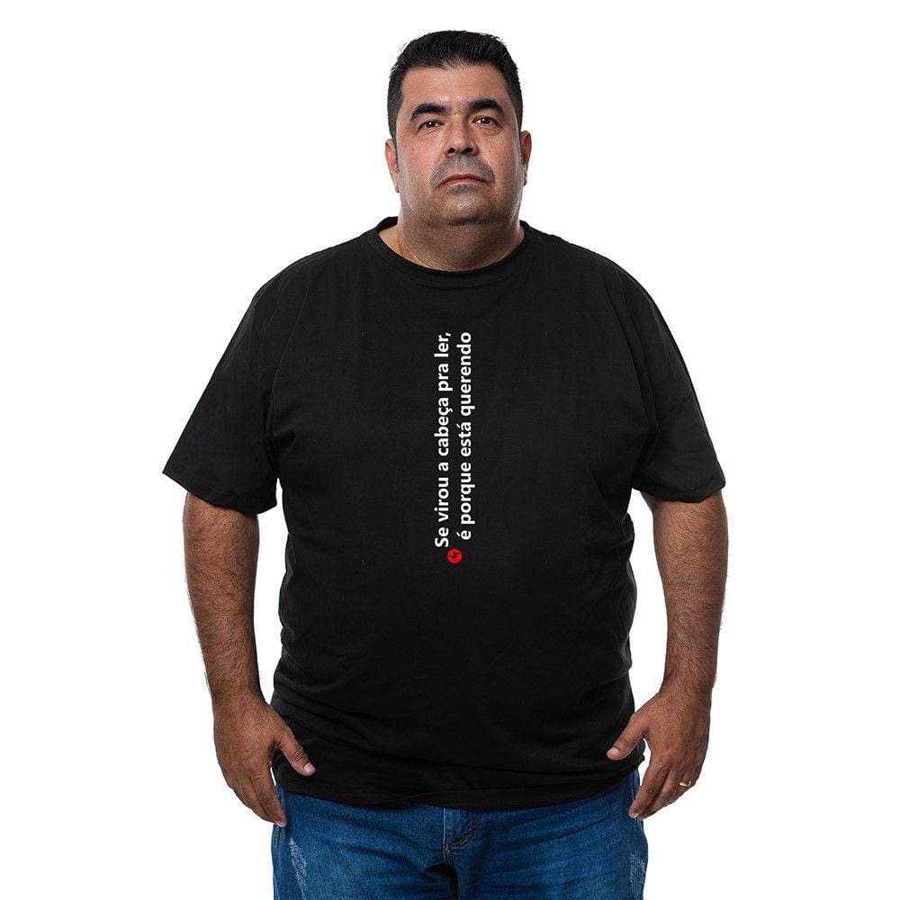 Camiseta Masculina Algodao Plus Size Estampa de Frase Com Abridor De Garrafas