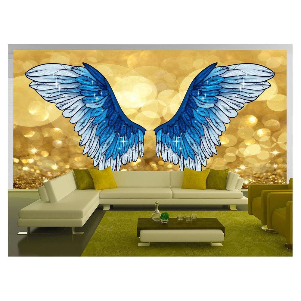 Papel De Parede 3D Arte Asas Selfie Insta Cores 3,5M Tra208