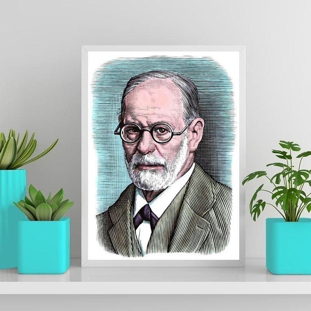 Quadro Desenho Freud 24X18Cm