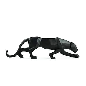 Estátua Leopardo Atrai Força e Poder Interno 47cm