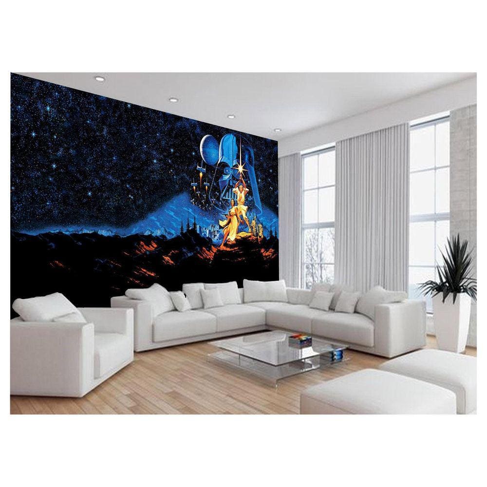Papel De Parede 3D Star Wars Guerra Nas Estrelas 3,5M Stw15