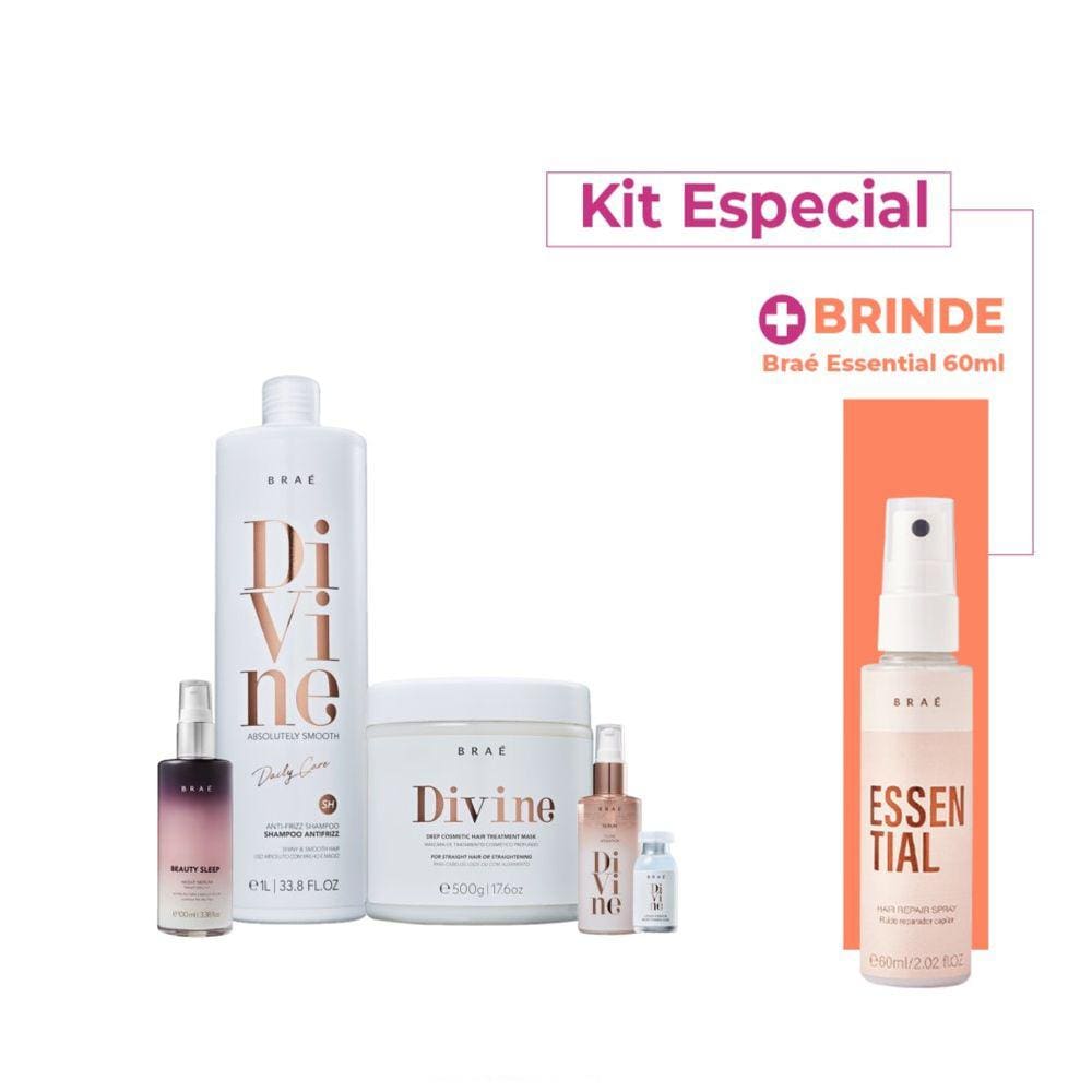 Kit Braé Divine Salon + Beauty Sleep (5 Produtos)