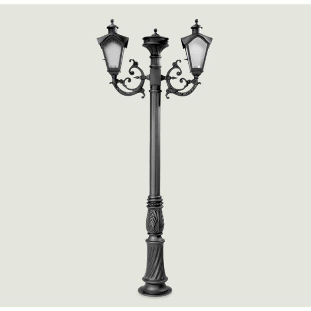 Poste Para Jardim Colonial Sinha Alumínio Preto 2E27 1.84m 15001/2