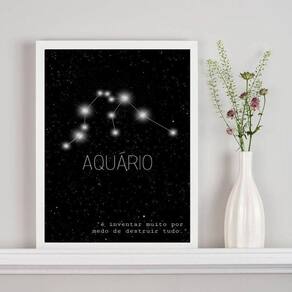 Quadro Decorativo Aquário 33x24cm Moldura Preta