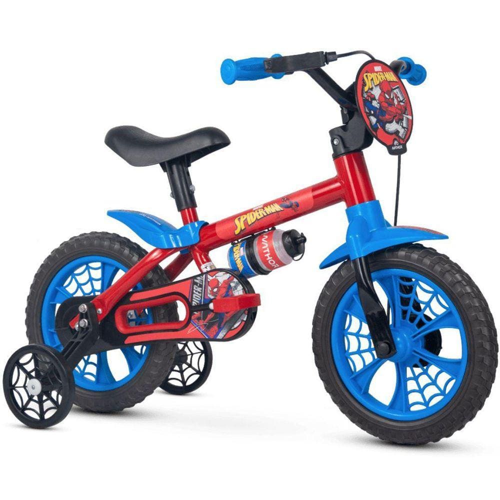 Bicicleta Com Rodinha Aro 12 Homem Aranha Nathor