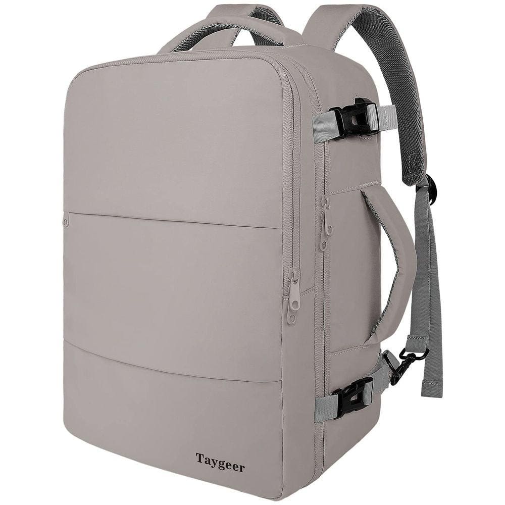 Mochila para laptop Taygeer para mulheres de 15,6 polegadas marrom