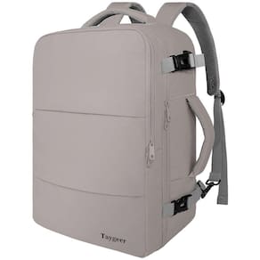 Mochila para laptop Taygeer para mulheres de 15,6 polegadas marrom