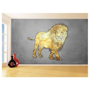 Papel De Parede Animais Pop Art Leão Rei Selva 3,5M Pxa50