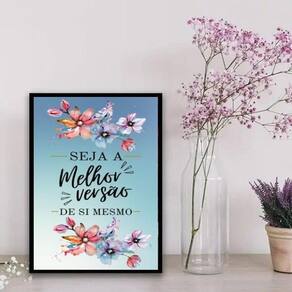 Quadro Seja A Melhor Versão De Sí 33X24Cm Preta