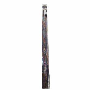 Aplique Para Cabelos Gliter 24 Colorido 1 Par - Roxo Preto