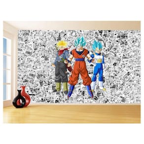 Papel De Parede Dragon Ball Goku Vegeta Anime 3,5M Dbz565