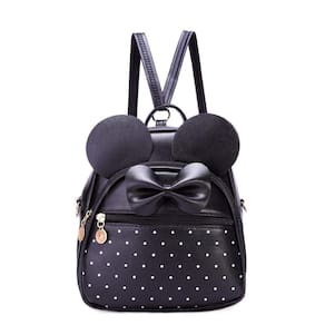 Mini mochila KL928 Bowknot Polka Dot para meninas e mulheres