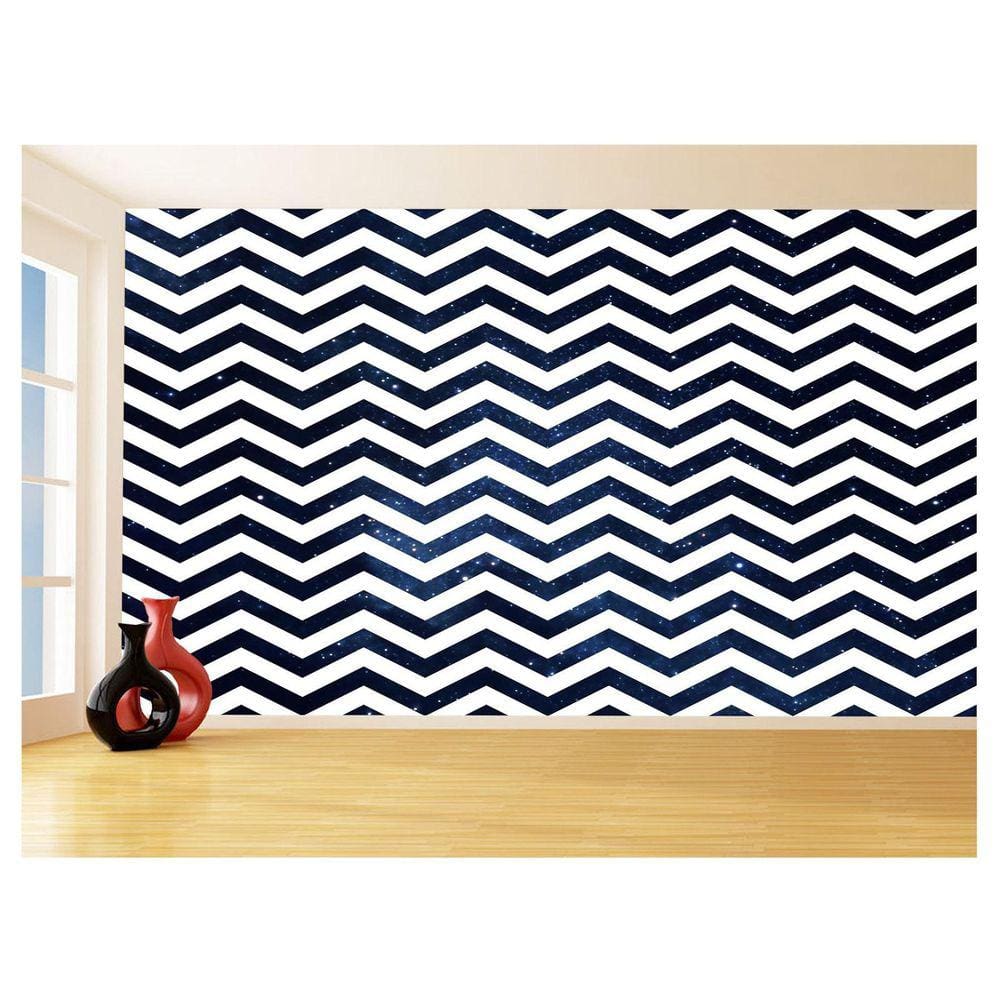Papel De Parede 3D Sala Chevron Zig Zag Listras 3,5M Zig137