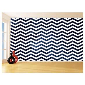 Papel De Parede 3D Sala Chevron Zig Zag Listras 3,5M Zig137