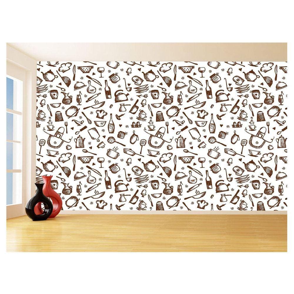 Papel De Parede 3D Textura Cozinha Café Comida 3,5M Txt202