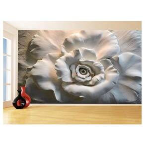 Papel De Parede 3D Floral Textura Sala Flores 3,5M Xfl347