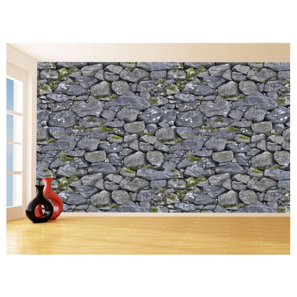 Papel De Parede 3D Pedras Sala Quarto Cozinha 3,5M Stn02