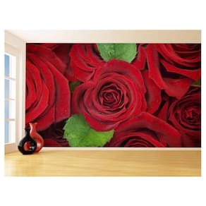 Papel De Parede Flores Rosas Vermelhas Pétala 3,5M Nfl255