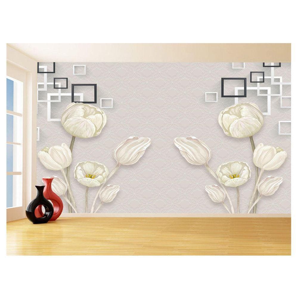 Papel De Parede 3D Floral Textura Sala Flores 3,5M Xfl260