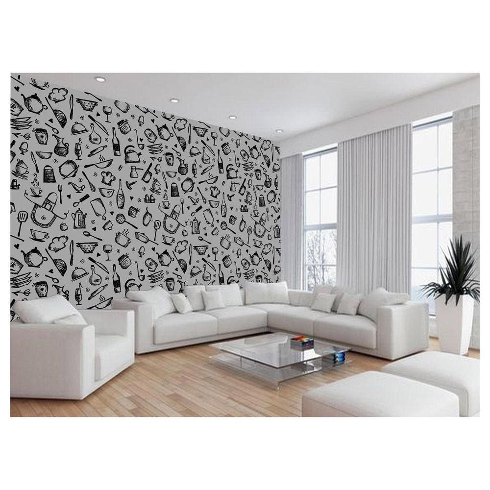 Papel De Parede 3D Textura Cozinha Café Comida 3,5M Txt196
