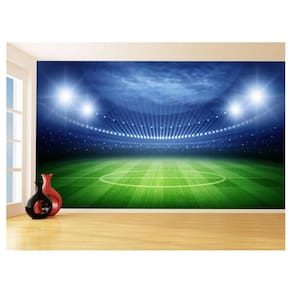Papel De Parede 3D Esporte Estádio Gramado Campo 3,5M Spt63