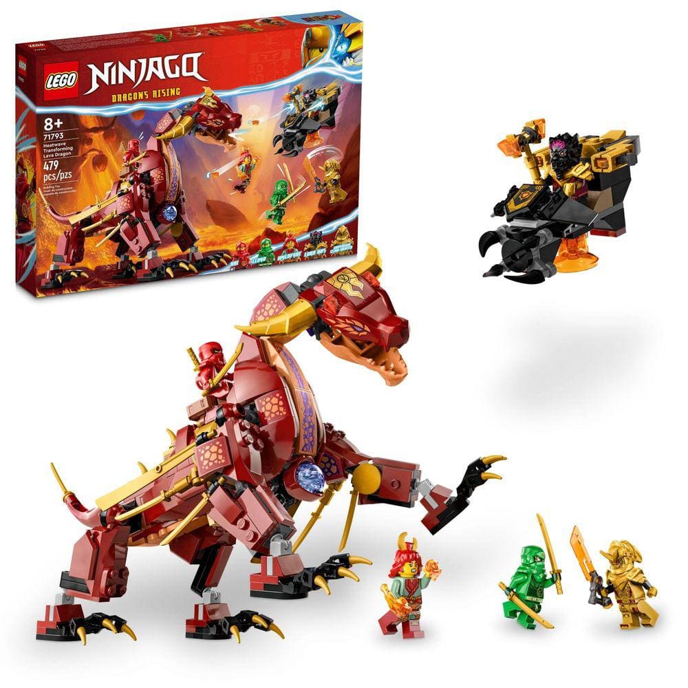 Conjunto de brinquedos de construção LEGO NINJAGO Heatwave Transforming Lava Dra