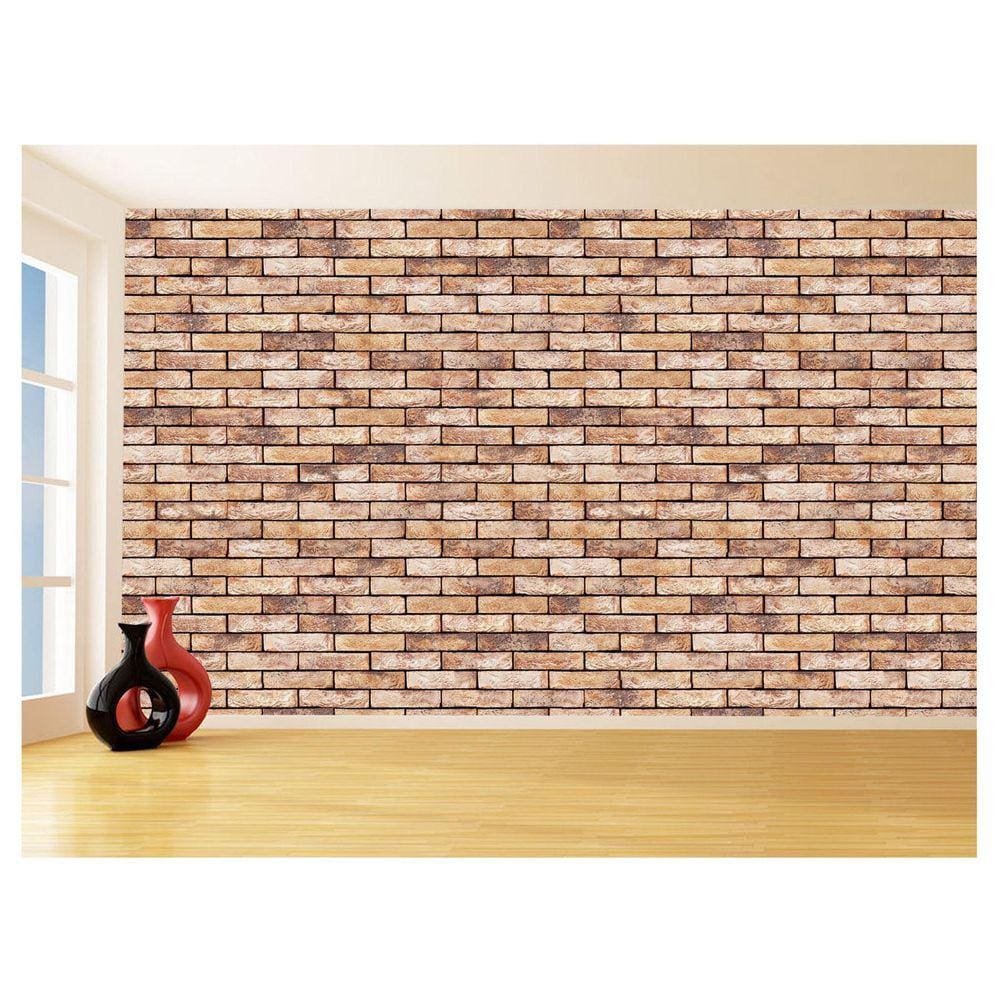 Papel De Parede 3D Tijolo Sala Tijolinho Vista 3,5M Xbr41