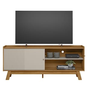 Rack Para Salar Estar Tv 65 Pol 160cm Atenas L01 Nature Off White Clique Chique