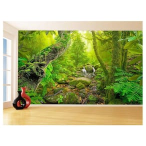 Papel De Parede Floresta Tropical Caminho Luz 3,5M Xna238
