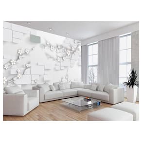 Papel De Parede 3D Floral Textura Sala Flores 3,5M Xfl266
