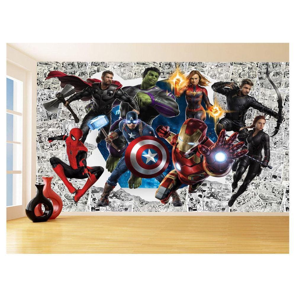 Papel De Parede 3D Heróis Página Quadrinhos Hq 3,5M Nhma190