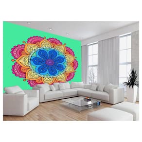 Papel De Parede 3D Arte Mandala Cores Relax Spa 3,5M Tra137