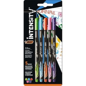 Caneta Hidrográfica Extra Fina Intensity Ponta 0,4Mm 5 Cores
