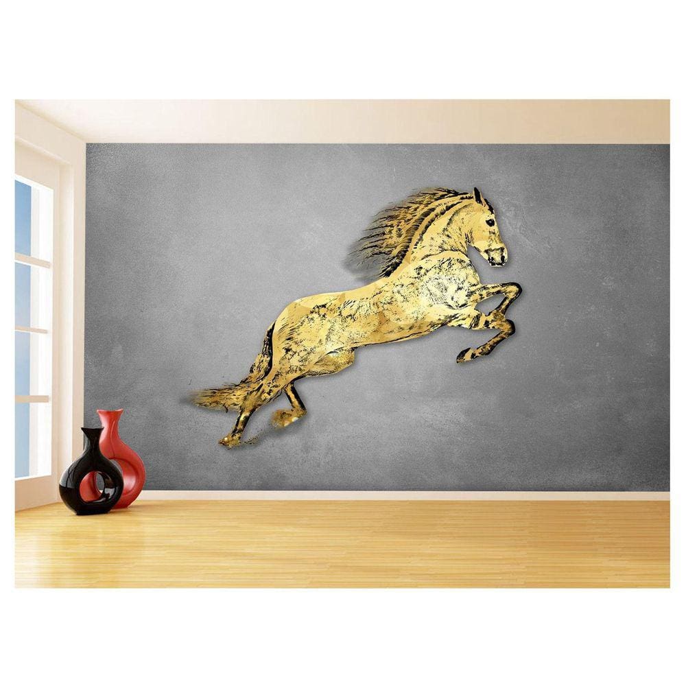 Papel De Parede 3D Animais Pop Art Cavalo Cores 3,5M Pxa324