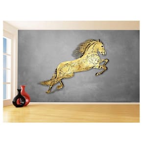 Papel De Parede 3D Animais Pop Art Cavalo Cores 3,5M Pxa324