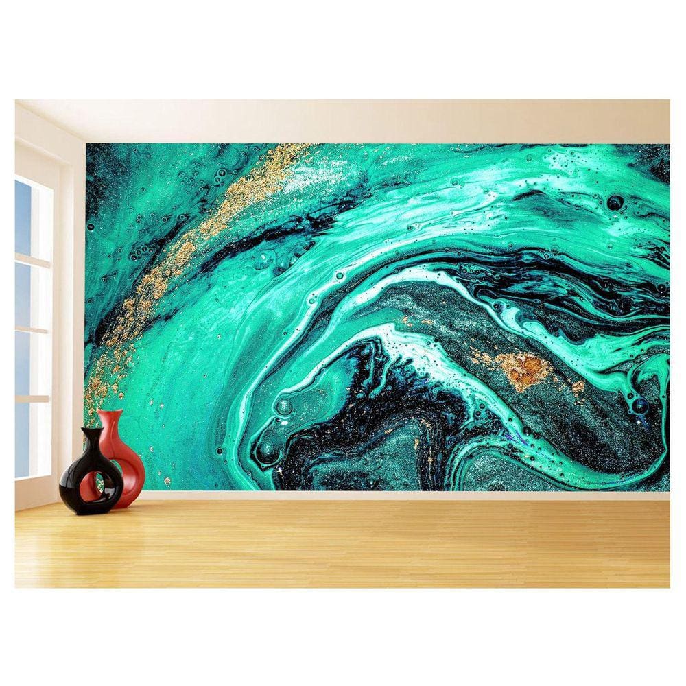 Papel De Parede 3D Estilo Marmore Tintas Cores 3,5M Mbr141