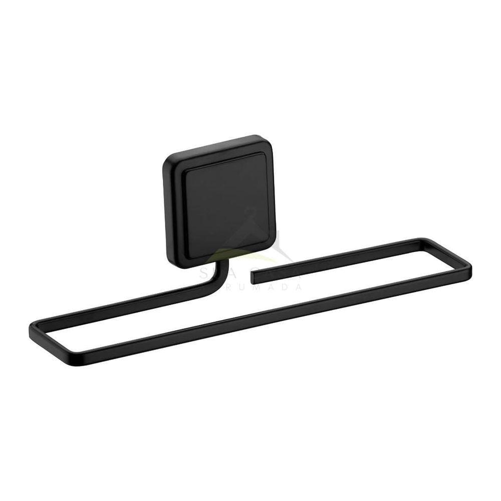 Porta Toalha Lavabo Rosto Mãos Banheiro Preto Fosco Future