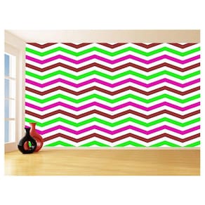 Papel De Parede 3D Sala Chevron Zig Zag Listras 3,5M Zig17