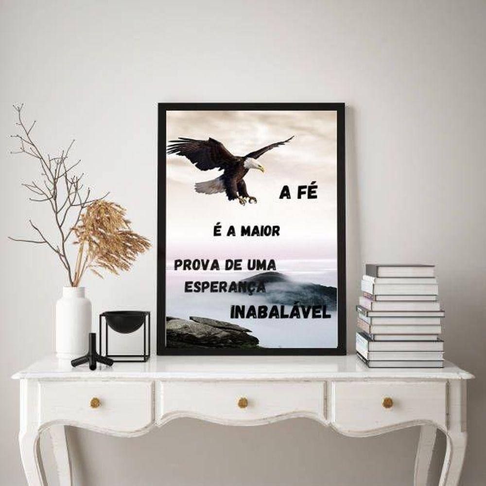 Quadro Filosofia Sucesso 33x24cm Moldura Preta