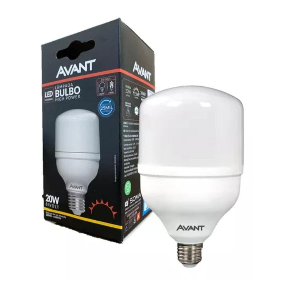 Lâmpada Led Bulbo HP Avant 20W 3000K E27 Bivolt