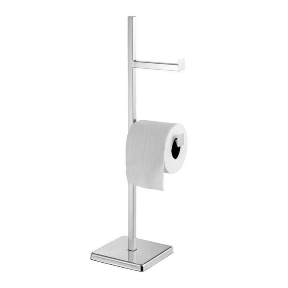 Papeleira de Chão Rodinox Aço Inox 58mm 2 Suporte Cromado