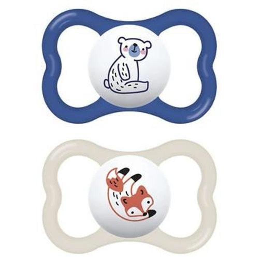 Chupeta Supreme - 6+ Meses Azul - Embalagem Dupla - Mam