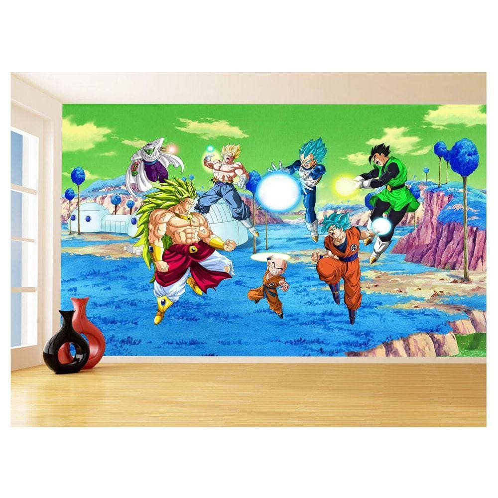 Papel De Parede Dragon Ball Goku Vegeta Anime 3,5M Dbz395